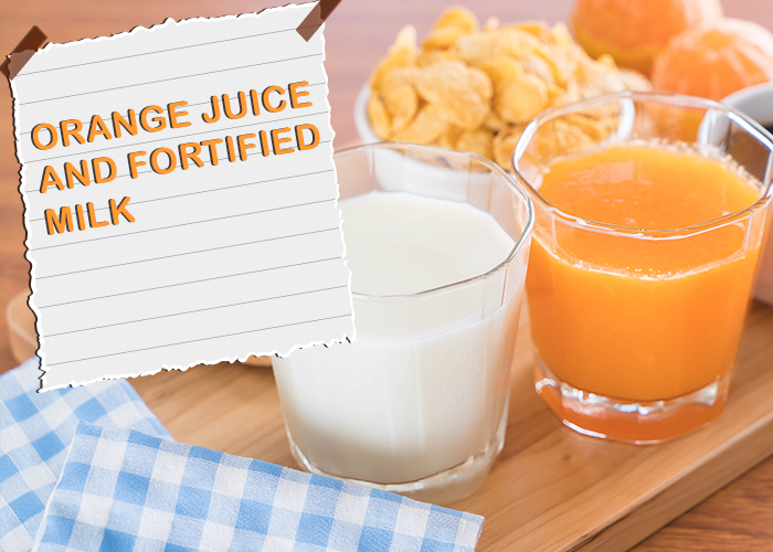 Orange-juice-and-fortified-milk