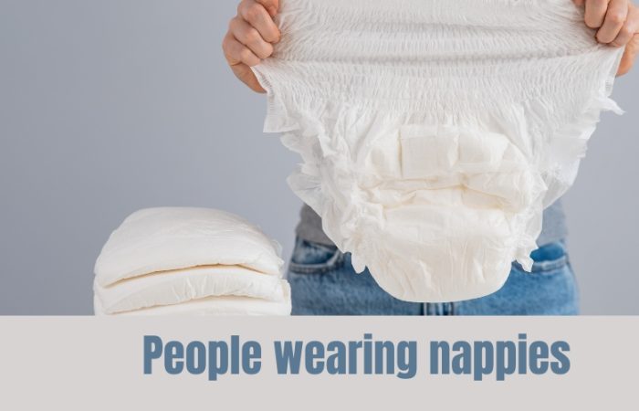 People wearing nappies