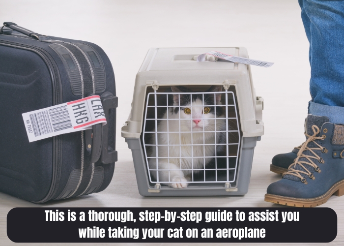 This is a thorough, step-by-step guide to assist you while taking your cat on an aeroplane-