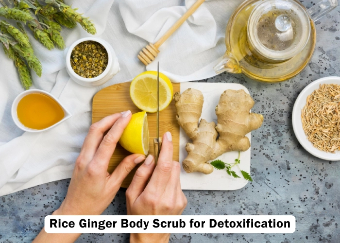 Rice Ginger Body Scrub for Detoxification