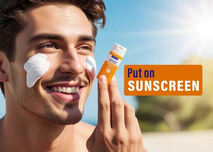  Put on sunscreen 